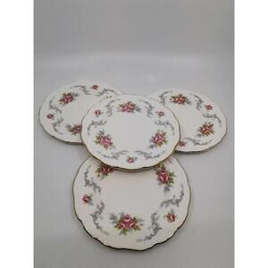 Royal Albert Tranquillity Set Of 4 Bread & Butter Plates Excellent Shape! 6.25"